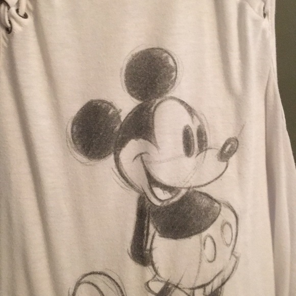 White and Grey Mickey Mouse Tank Top - Picture 4 of 5